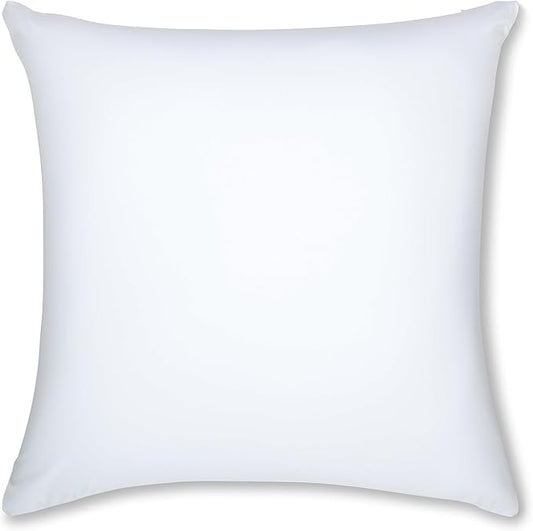 PILLOWY 20" x 20" Throw Pillow - White: 1 PCS Luxurious Premium Microbead Pillow with 85/15 Nylon/Spandex Fabric. Forever Fluffy, Outstanding Beauty & Support. Silky, Soft & Beyond Comfortable