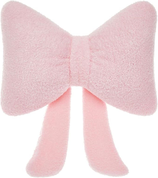 Stuffed Bow Christmas Decorations Soft Furry Bow Throw Pillows Cute Bowknot Plush Pillow Home Decor
