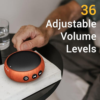 SoundMe Small Sound Machine Brown Noise Machine 30 Soothing Natural Sounds Rain Fan Pink White Noise Machine for Baby Kids Adults with 36 Volume Control Powered by AC or USB Sleep Timer