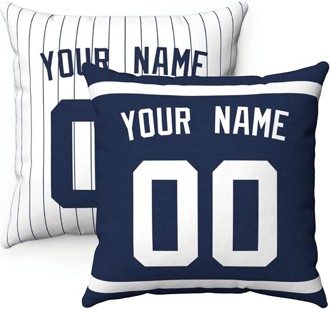 Throw Pillow New York Personalized Custom Any Name and Number for Men Women Boy Gift