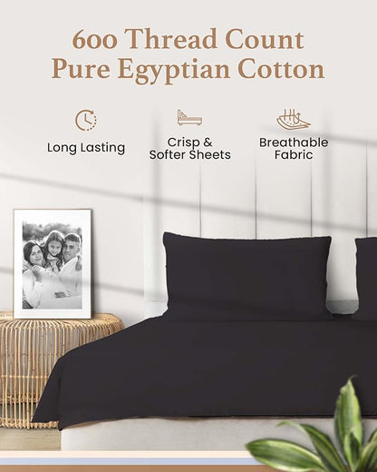 Good Sleep Bedding 600 TC Luxurious Dark Gray RV King Sheets, 4 Piece RV Bed Sheets Set, 100% Egyptian Cotton, 16" Deep Pocket Sheets for RV Bed