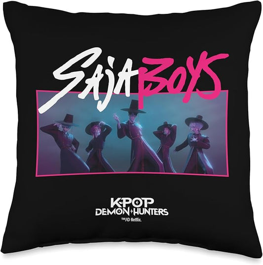 Kpop Demon Hunters Saja Boys Officially Licensed Throw Pillow