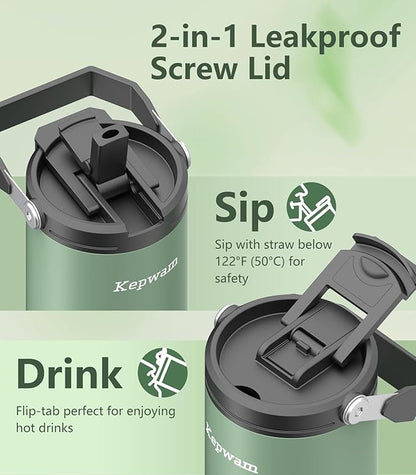 Kepwam T3 Self-Heating Travel Mug 20oz, Temperature-Controlled Coffee Warmer Mug, Smart Travel Coffee Mug Keep Coffee Drinks Hot, Heated Mug Great for Driver Outdoor Fits Car Cup Holders