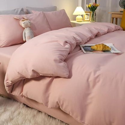 CLOTHKNOW Pink Queen Comforter Set 3Pcs Dusty Rose Bedding Comforter Sets Women Girls Comforter Blush Comforter Mauve Queen Comforter Set