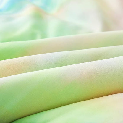 Rainbow Marble Comforter Sets,Texture in Rainbow Colors. Acrylic Painting with Bright Pink, Blue, Green and Yellow Colors.Decorative Bedding Comforter Sets with 2 Pillow Shams, Queen Size