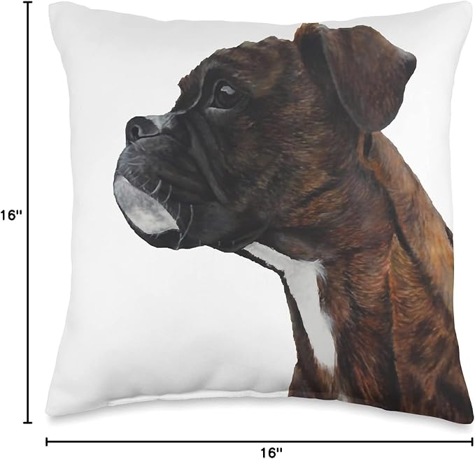 Brindle Boxer Throw Pillow
