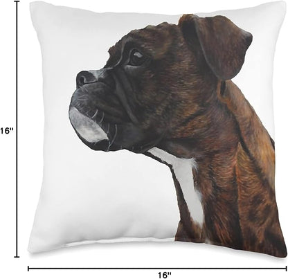 Brindle Boxer Throw Pillow