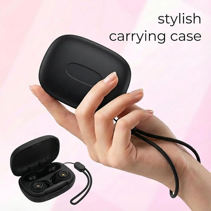 Noise Reducing Earplugs for Sleep, Swimming, Travel, Concerts, Focus and Work, 50dB Noise Reduction Washable Silicone Ear Plugs with Filter Tech, 5 Pairs of Ear Tips & Carrying Case(Black)