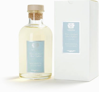 Antica Farmacista Home Ambiance Diffuser - Long-Lasting Reed Scent Diffuser - Luxury Room Freshener Gift - Bergamot & Ocean Aria, 16.9 fl oz