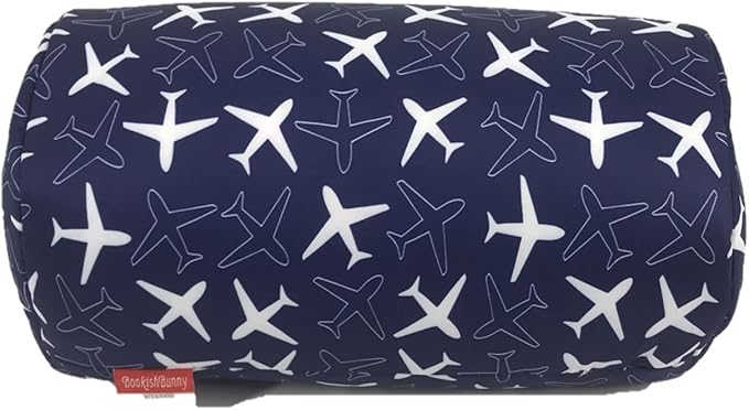 Bookishbunny Microbead Cylinder Bolster Roll Pillow 13" x 7" (PlaneNavy)