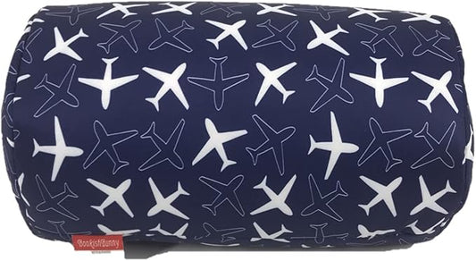 Bookishbunny Microbead Cylinder Bolster Roll Pillow 13" x 7" (PlaneNavy)