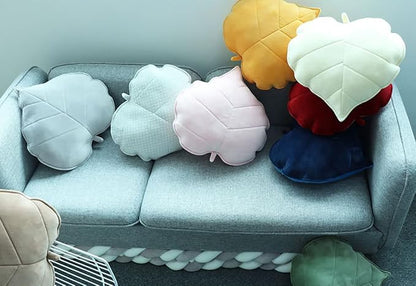 Tree Leaves Pillow Cute Pillow Plant Shape Pillow Soft Leaf Cushion Suitable for Bedroom Sofa Sofa Living Room Home Decoration (19.69 * 19.69, Dark Gray)