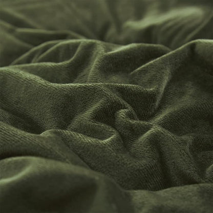 Pureant Army Green Velvet Comforter King Solid Dark Green Fluffy Bedding Comforters Women Men Plain Fluffy Olive Green Soft Quilts Cozy Blackish Green Flannel Blankets Puffy Military Hunter Green Bed