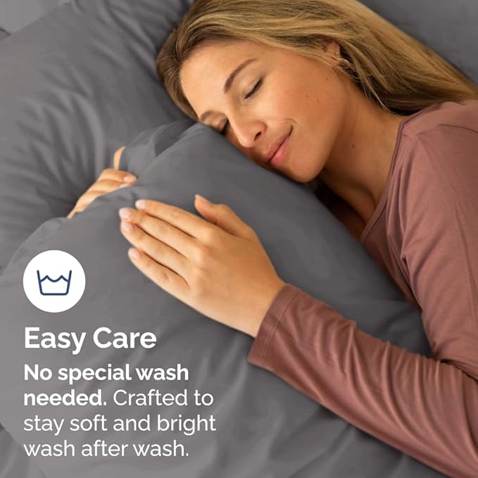 King Pillow Cases Set of 10 - Ultra Soft Hotel Quality Pillowcase Covers - Comfy. Cozy & Wrinkle Free - Shrink, Stain and Fade Resistant - Machine Washable Pillow Protectors - 10 Piece Set - Dark Grey