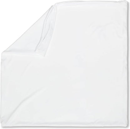 PILLOWY 22"x22" Throw Pillowcases (Cover Only) - 85/15 Nylon, Spandex - Luxurious, Silky, Stretchy & Soft - 1Pcs Solid Color - A Perfect Choice for Couch Chairs Sofa Bed Adult or Kids Bedroom, White