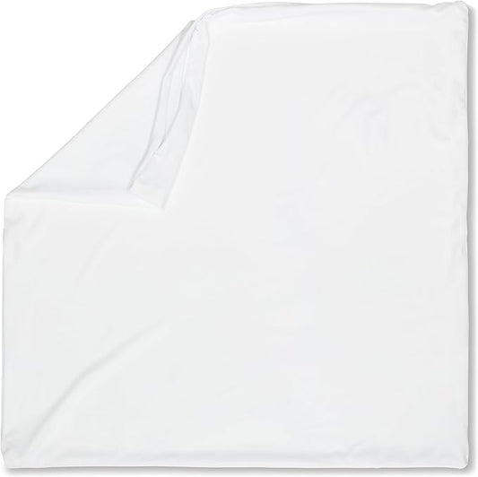 PILLOWY 22"x22" Throw Pillowcases (Cover Only) - 85/15 Nylon, Spandex - Luxurious, Silky, Stretchy & Soft - 1Pcs Solid Color - A Perfect Choice for Couch Chairs Sofa Bed Adult or Kids Bedroom, White
