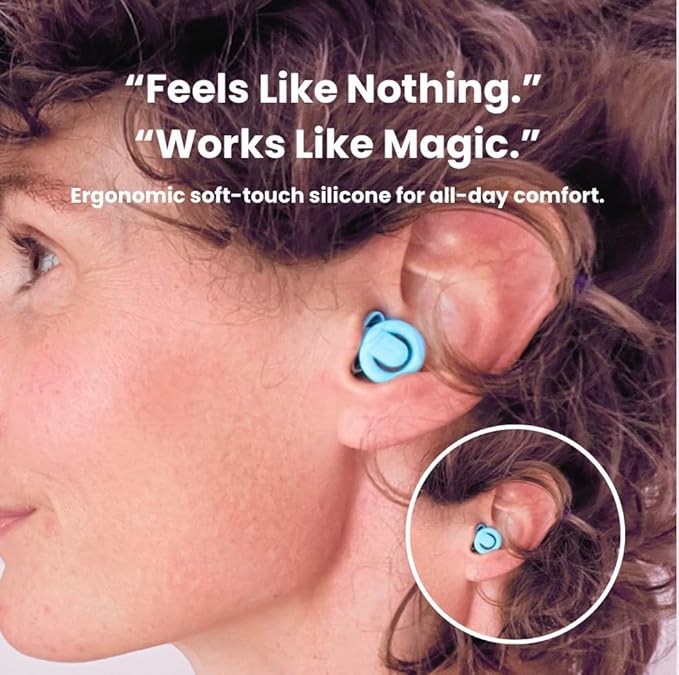 Reusable Noise-Reducing Earplugs for Sleep, Work, Travel, Sensory Relief - 1 Pair