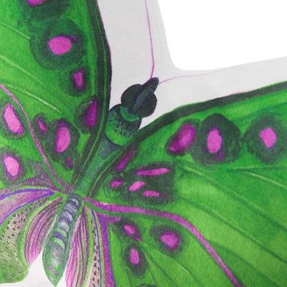JWH 3D Butterfly Accent Pillow Case Stuffed Plush Animal Decorative Throw Pillow Cover Soft Pillowcase Girls Gift Cushion for Bed Sofa Couch Bedroom 13x15 Inch Green Purple