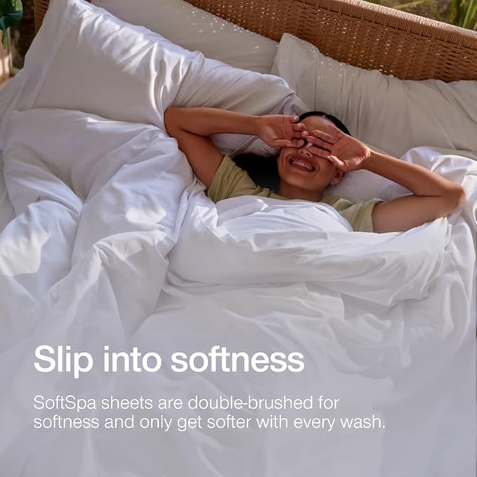 Coop Home Goods Comphy SoftSpa Bed Sheet Set of 4 Pieces, Dove Grey King, Super Soft King Sheets, Flat and Fitted, Luxury Spa and Hotel Quality Bed Sheets and Pillowcase Set