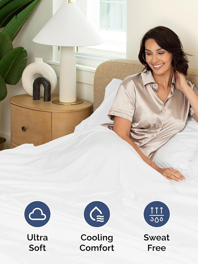 Extra Deep Cal King Sheet Set - 6 Piece Breathable and Cooling Sheets - Hotel Luxury Bedding for Women, Men, Kids & Teens - Easy Secure Fit - Soft, Wrinkle Free and Comfy - Extra Deep Pockets - White