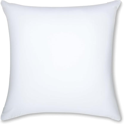 PILLOWY 18" x 18" Throw Pillow - White: 1 PCS Luxurious Premium Microbead Pillow with 85/15 Nylon/Spandex Fabric. Forever Fluffy, Outstanding Beauty & Support. Silky, Soft & Beyond Comfortable