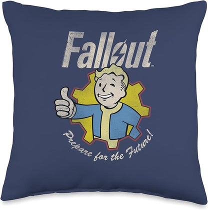 Fallout Video Game Prepare for The Future Vault Boy Throw Pillow