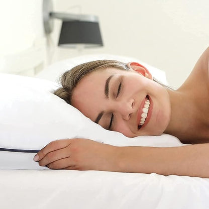 Bed Pillows 2 Pack - Standard Size Cooling Pillows for Sleeping Size Set of 2 for Side Back and Stomach Sleepers, Down Alternative Filling Luxury Pillows (White, Standard)