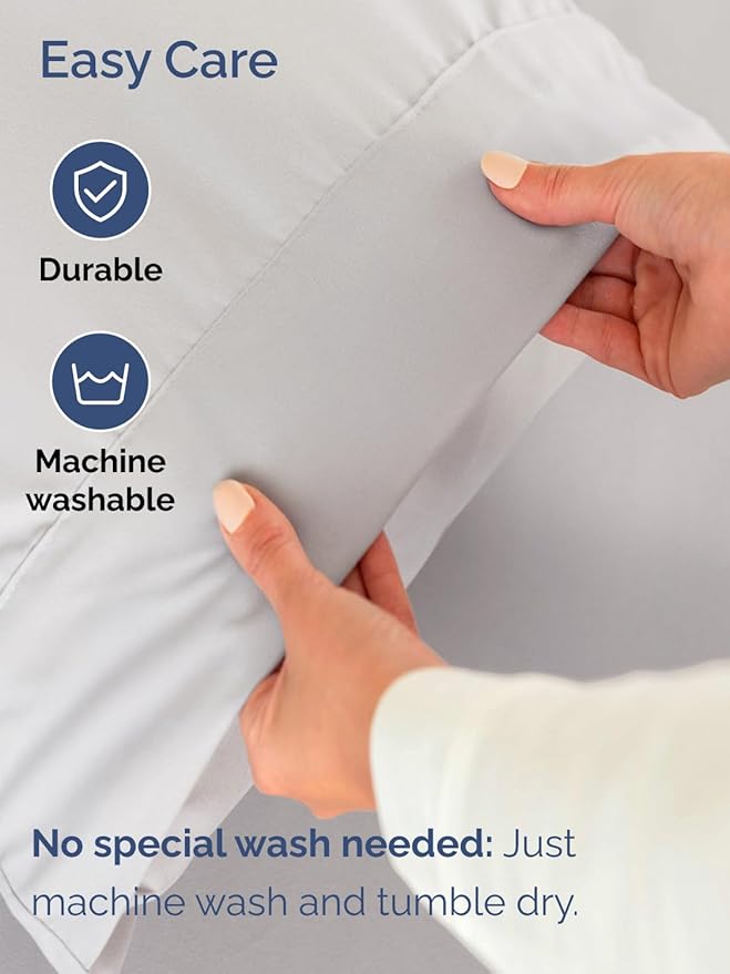 Extra Deep Cal King Sheet Set - 6 Piece Breathable and Cooling Sheets - Hotel Luxury Bedding for Women, Men, Kids & Teens - Easy Secure Fit - Soft and Wrinkle Free - Extra Deep Pockets - French Grey