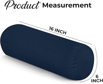 Utopia Bedding Bolster Pillows Insert (Pack of 2, Navy) - 6 x 16 Inches Bed and Couch Pillows - Indoor Decorative Pillows