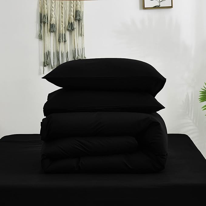 Cottonight Black Comforter Cal King Men Black Bedding Comforter Set California King Dark Color Modern Quilts Blanket Soft Breathabel Gothic Comforter Set for Adults Teens