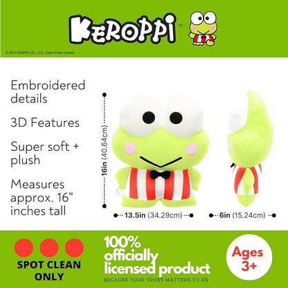 Collectibles Keroppi Bedding Super Soft Cozy Decorative Cuddle Pillow, (Officially Licensed Product) By Franco