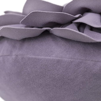 Decorative 3D Flower Throw Pillows with Insert Included Accent Round Pillow Handmade Cushion for Couch Bed Chair Living Room Home Decor 14 Inch Purple