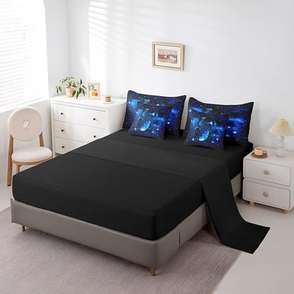 Feelyou Dragon Comforter Set Twin Size 7 Pcs Galaxy Space Universe Comforter Bed in a Bag Jungle Animals Dragon Bedding Set for Boys Girls Dragon Lover Bed Set with Sheets, Pillowcases, Pillow Covers