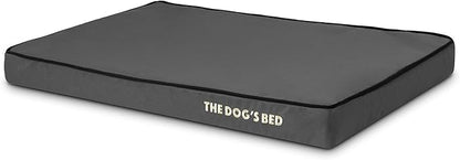 The Dog’s Bed Orthopedic Memory Foam Dog Bed Mattress, Oxford Fabric, Grey with Black Trim, M, 3-Inch