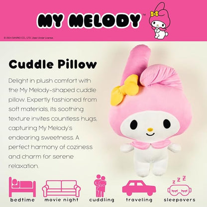 Collectibles Sanrio My Melody Bedding Super Soft Plush Decorative Throw Cuddle Pillow, (Officially Licensed Product) By Franco