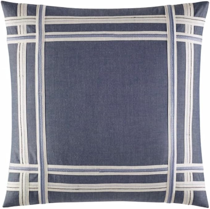Nautica - King Comforter Set, Soft Yarn-Dyed Cotton Bedding, Medium Weight for Year Round Use, 3 Piece Bed Set with Matching Pillowcases (Fairwater Blue)