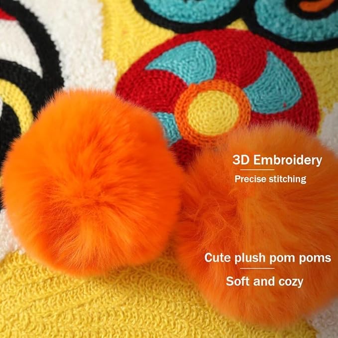 Chinese New Year 2026 Lion Pillow, Red Lion Head Throw Pillows Lion Dance Cushion New Year Decorations Cute Chinese Gifts for Friends(40x45cm)