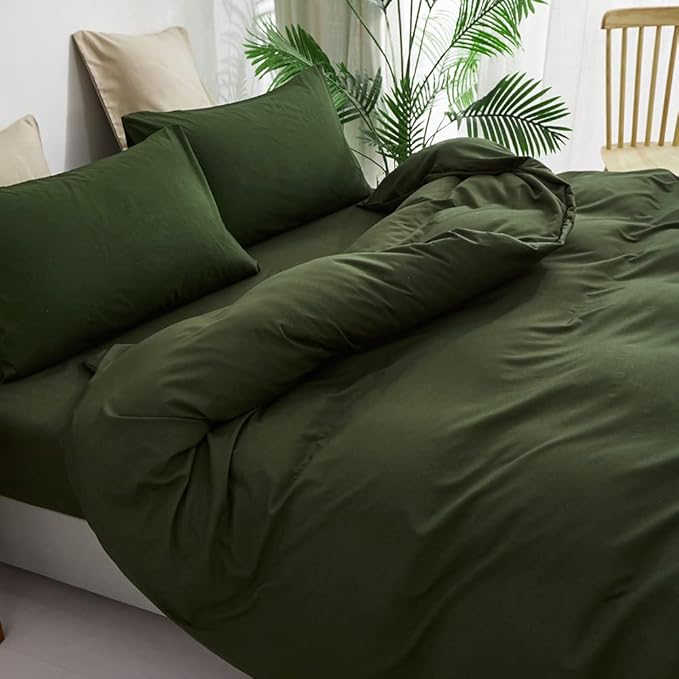 CLOTHKNOW Army Green Twin/Twin XL Comforter Sets Dark Green Bedding Comforter Sets Boys Girls Comforter Soft Military Comforter with 2 x Pillow Cases