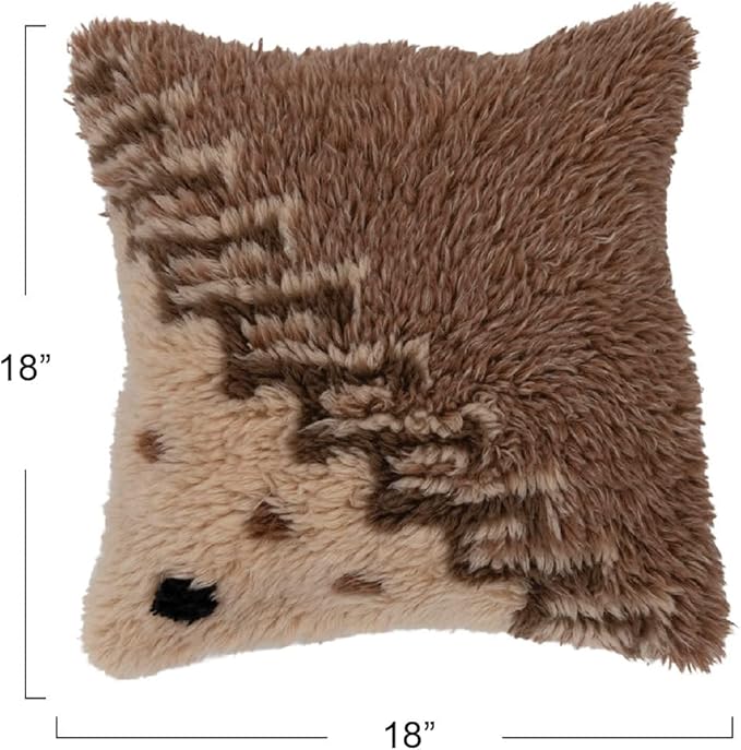 New Zealand Wool Tufted Pillow with Geometric Design