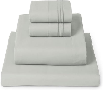 Mellanni California King Sheets Set - 4 PC Iconic Collection Bedding - Hotel Luxury, Extra Soft, Cooling Bed Sheets - Wrinkle, Fade, Stain Resistant (Cal King, Spa Mint)