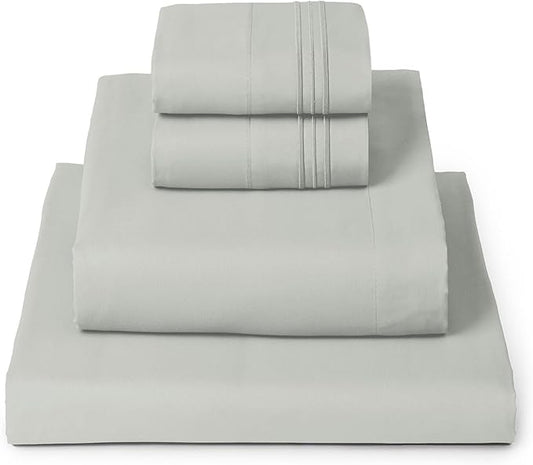 Mellanni California King Sheets Set - 4 PC Iconic Collection Bedding - Hotel Luxury, Extra Soft, Cooling Bed Sheets - Wrinkle, Fade, Stain Resistant (Cal King, Spa Mint)