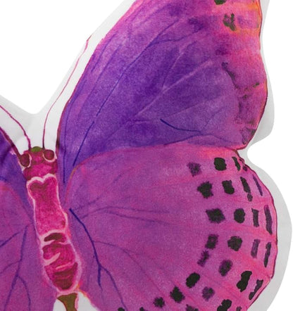 JWH 3D Butterfly Accent Pillow Cases Stuffed Plush Animal Throw Pillow Cover Decorative Girl Cushion for Bed Living Room Sofa Couch Car 13x15 Inch Purple Pink