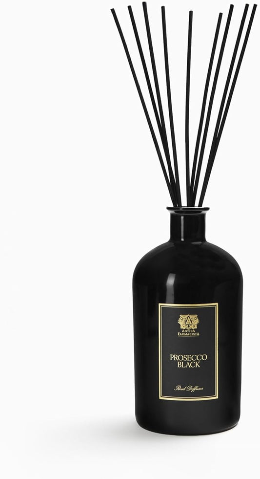 Antica Farmacista Holiday Home Ambiance Diffuser - Long-Lasting Reed Scent Diffuser - Luxury Room Freshener Gift - Prosecco Black, 33.8 fl oz