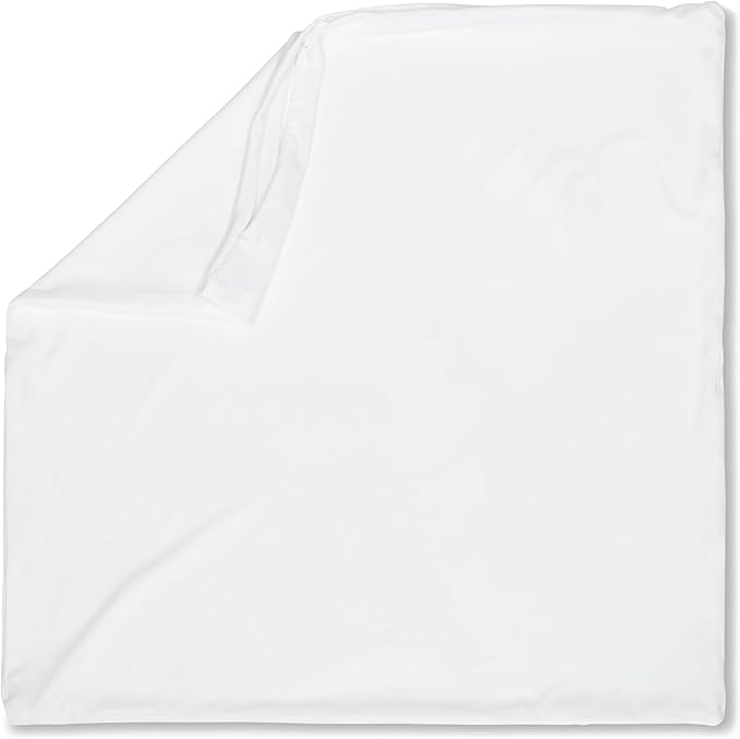 PILLOWY 24"x24" Throw Pillowcases (Cover Only) - 85/15 Nylon, Spandex - Luxurious, Silky, Stretchy & Soft - 1Pcs Solid Color - A Perfect Choice for Couch Chairs Sofa Bed Adult or Kids Bedroom, White