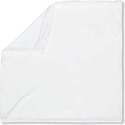 PILLOWY 24"x24" Throw Pillowcases (Cover Only) - 85/15 Nylon, Spandex - Luxurious, Silky, Stretchy & Soft - 1Pcs Solid Color - A Perfect Choice for Couch Chairs Sofa Bed Adult or Kids Bedroom, White