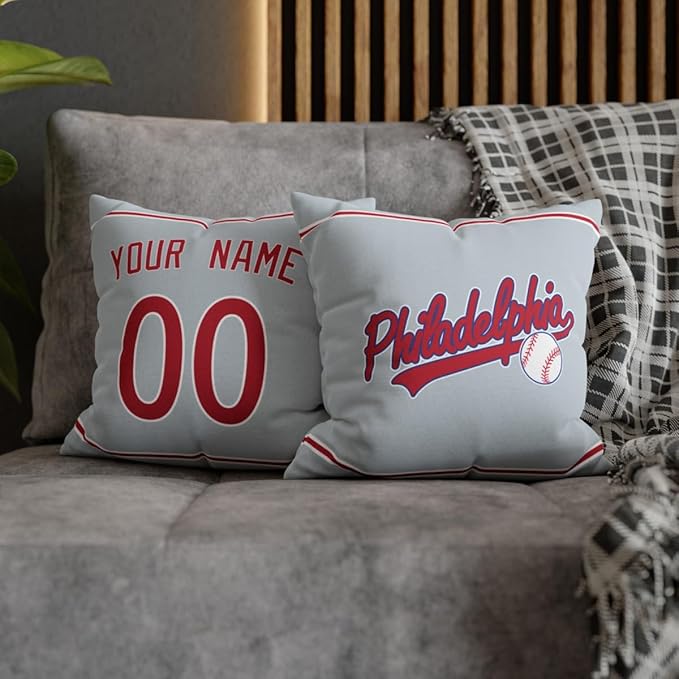ANTKING Philadelphia Throw Pillow Custom Name and Number for Men Women Boy Personalized Gift