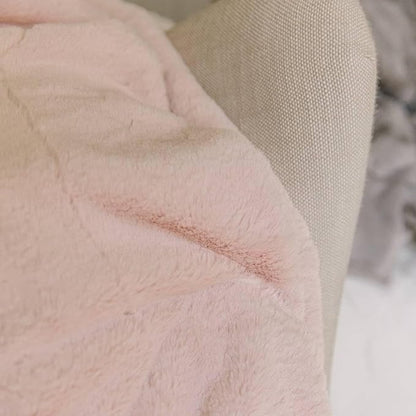 Minky Designs Blossom Pink Minky Blanket – Ultra Soft Faux Fur Throw Blanket for Couch, Bed & Home – Fluffy, Warm & Luxurious – Posh Collection (Medium, 50x60)