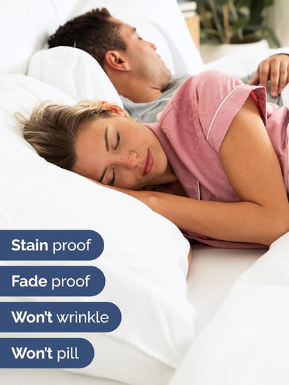 Extra Deep Cal King Sheet Set - 6 Piece Breathable and Cooling Sheets - Hotel Luxury Bedding for Women, Men, Kids & Teens - Easy Secure Fit - Soft, Wrinkle Free and Comfy - Extra Deep Pockets - White