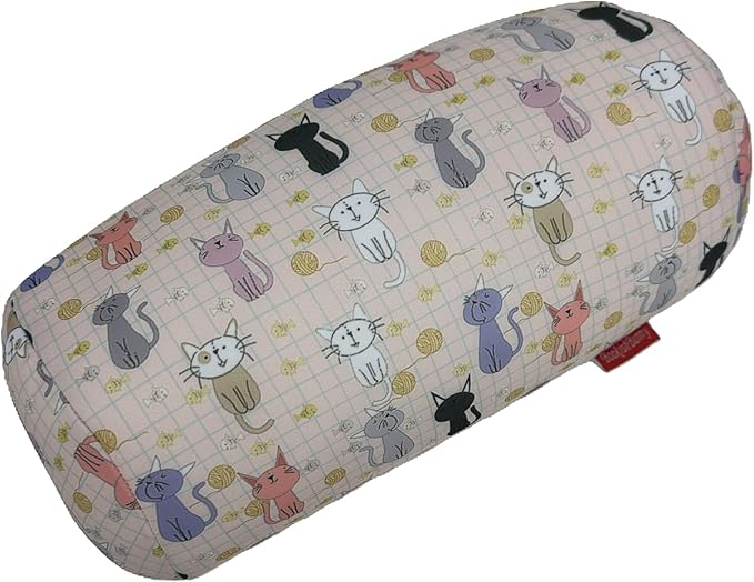 Bookishbunny Microbead Cylinder Bolster Roll Pillow 13" x 7" (Cats)