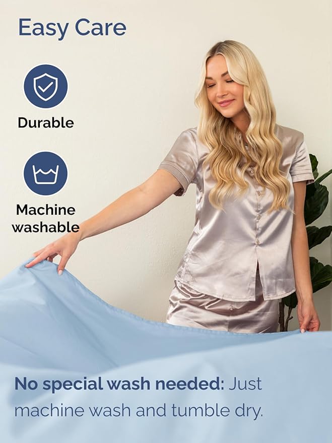 Extra Deep Cal King Sheet Set - 6 Piece Breathable and Cooling Sheets - Hotel Luxury Bedding for Women, Men, Kids & Teens - Easy & Secure Fit - Soft and Wrinkle Free - Extra Deep Pockets - Sky Blue